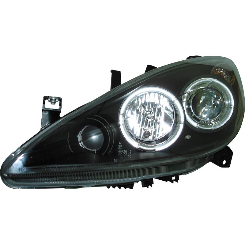 Image of SK-Import Koplampen Angel Eyes Black Housing Peugeot 307