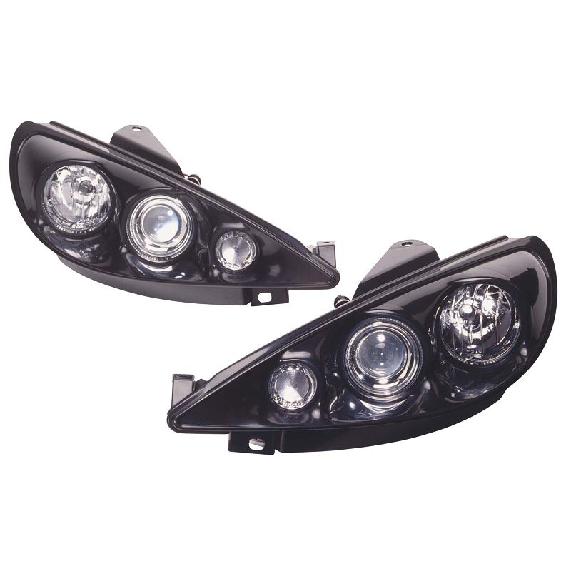 Image of SK-Import Koplampen 3D Style Black Housing Peugeot 206