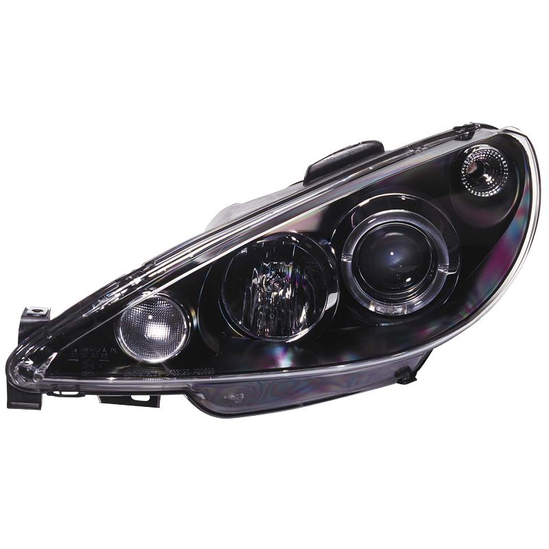 Image of SK-Import Koplampen Angel Eyes Black Housing Peugeot 206