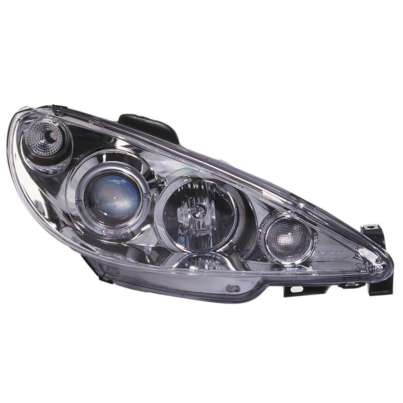 Image of SK-Import Koplampen Angel Eyes Chrome Housing Peugeot 206