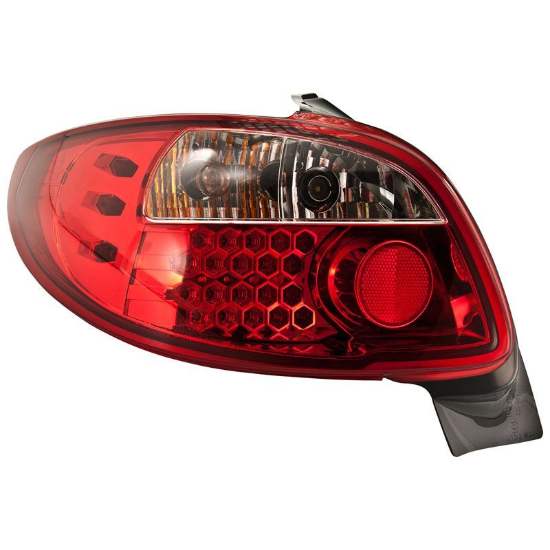 Image of SK-Import Achterlichten Rood Glas Peugeot 206