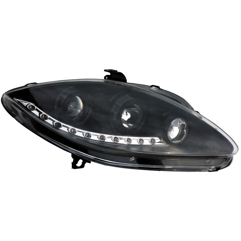 Image of SK-Import Koplampen DRL Black Housing Seat Altea,Toledo,Leon Pre Facelift