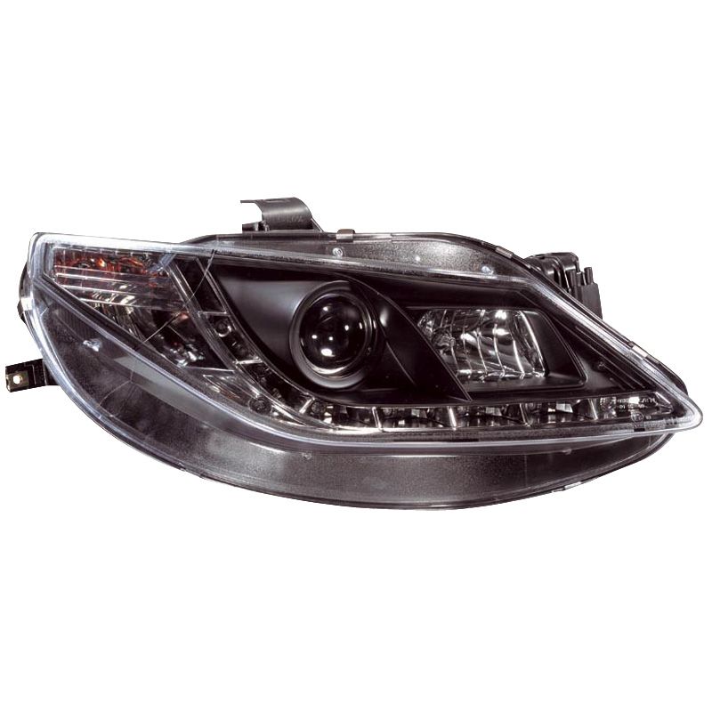 Image of SK-Import Koplampen DRL Black Housing Seat Ibiza