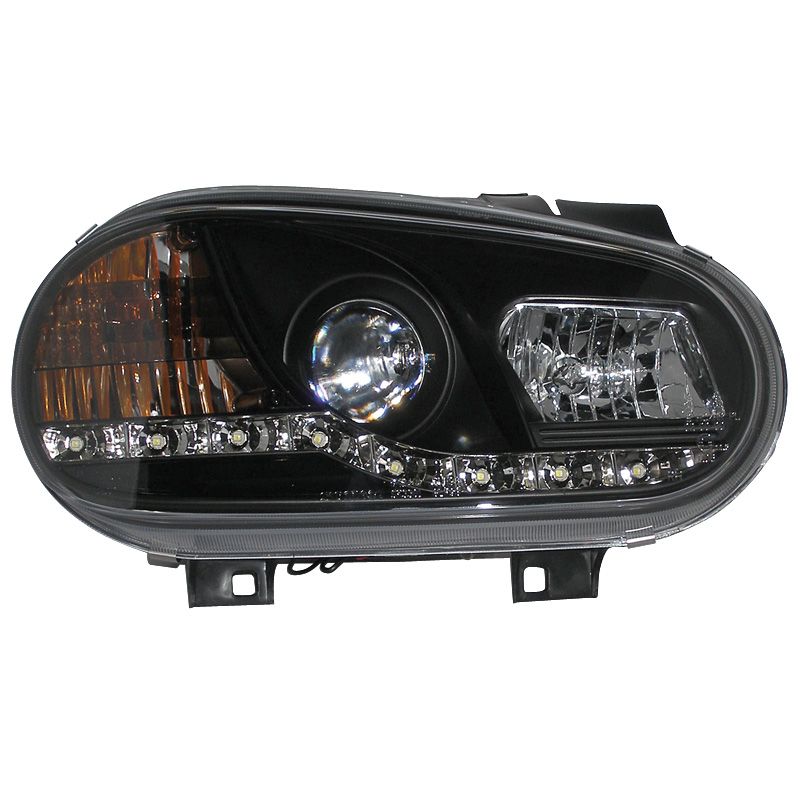 Image of SK-Import Koplampen DRL Black Housing Volkswagen Golf