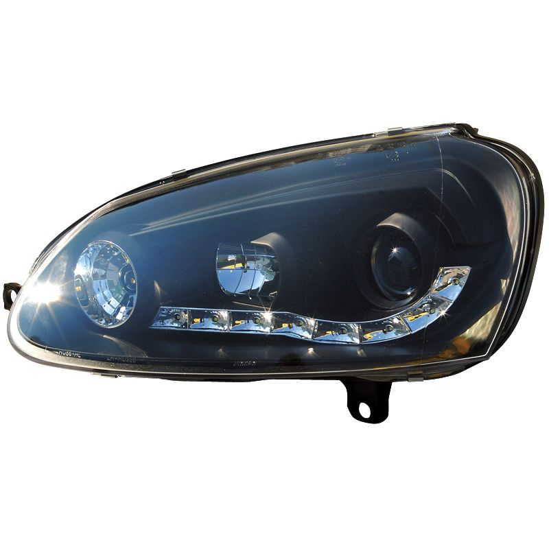 Image of SK-Import Koplampen DRL Black Housing Volkswagen Golf