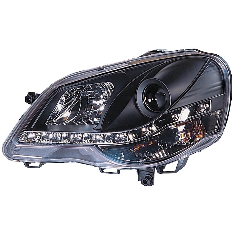 Image of SK-Import Koplampen DRL Black Housing Volkswagen Polo