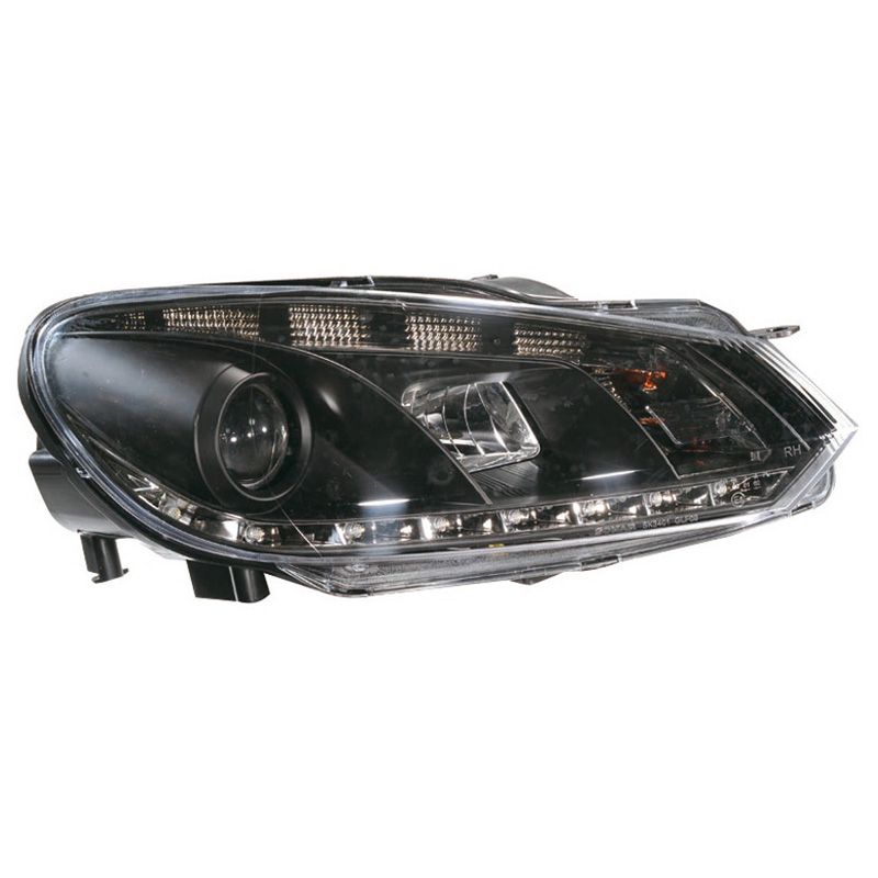 Image of SK-Import Koplampen DRL Black Housing Volkswagen Golf