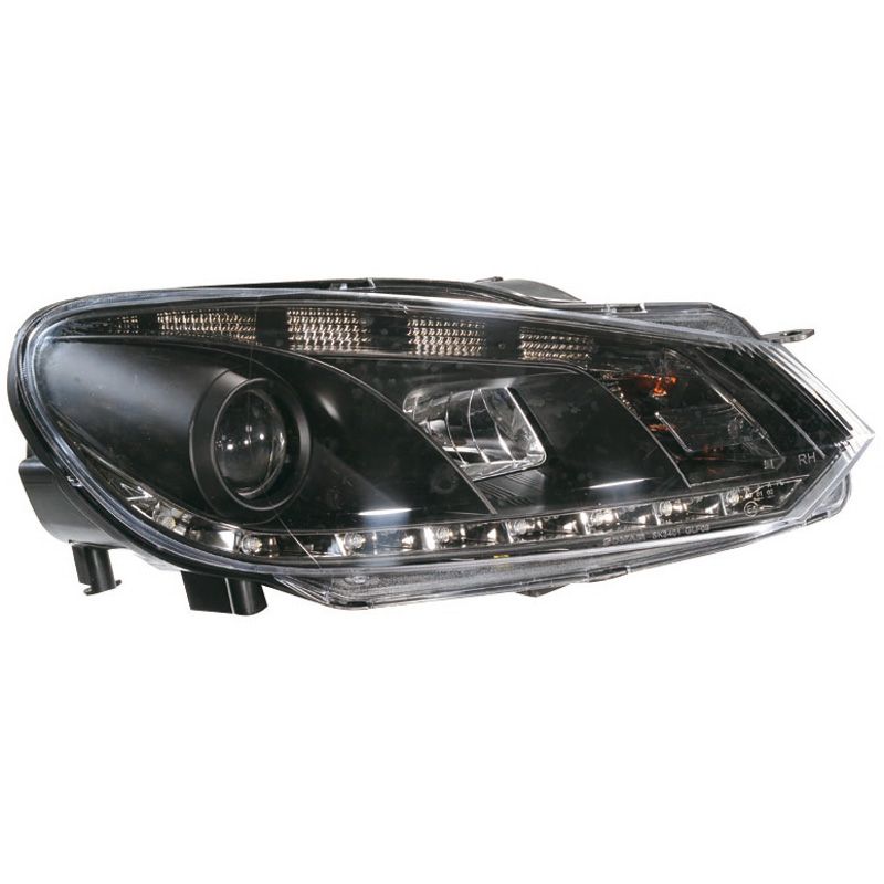 Image of SK-Import Koplampen DRL Black Housing Volkswagen Golf