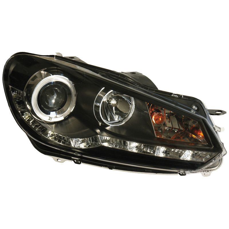 Image of SK-Import Koplampen DRL Black Housing Volkswagen Golf