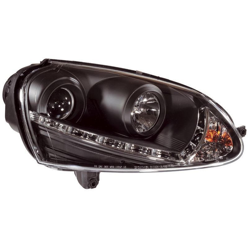Image of SK-Import Koplampen DRL Black Housing Volkswagen Golf
