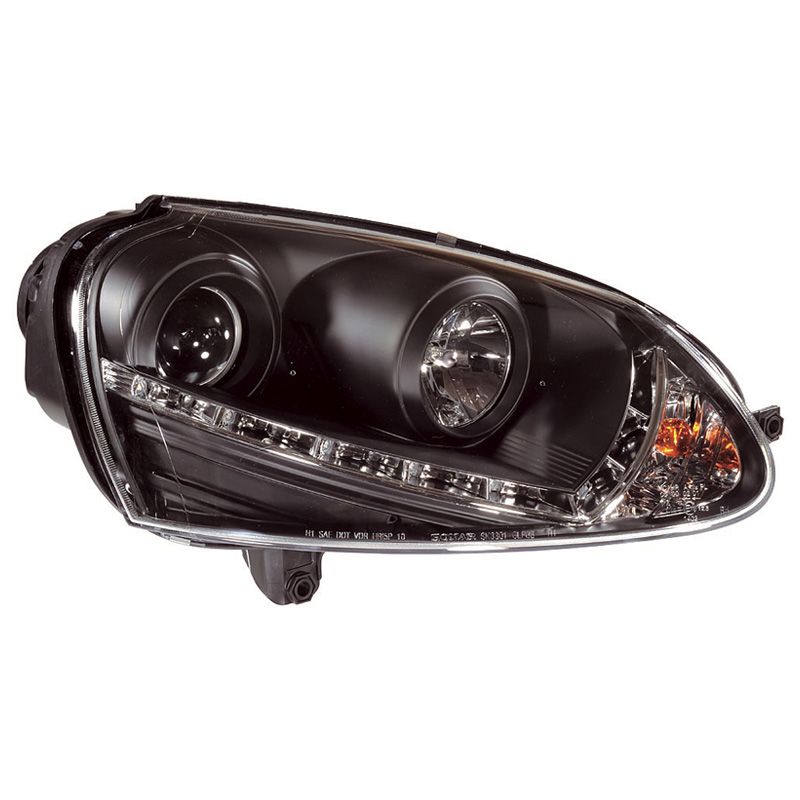 Image of SK-Import Koplampen DRL Black Housing Volkswagen Golf