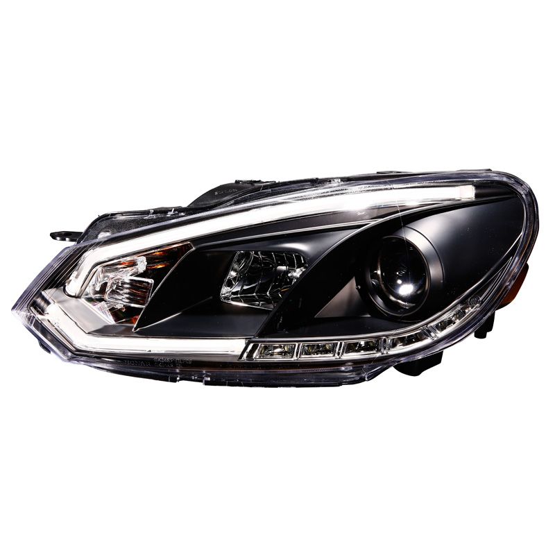 Image of SK-Import Koplampen DRL Black Housing Volkswagen Golf