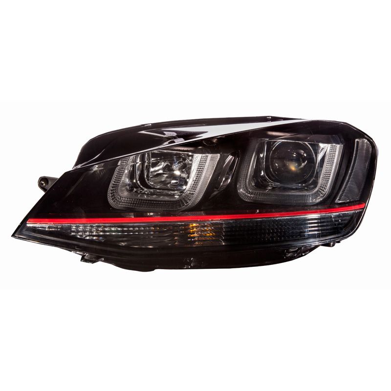 Image of SK-Import Koplampen Dual-U Style DRL Black Housing Volkswagen Golf Pre Facelift