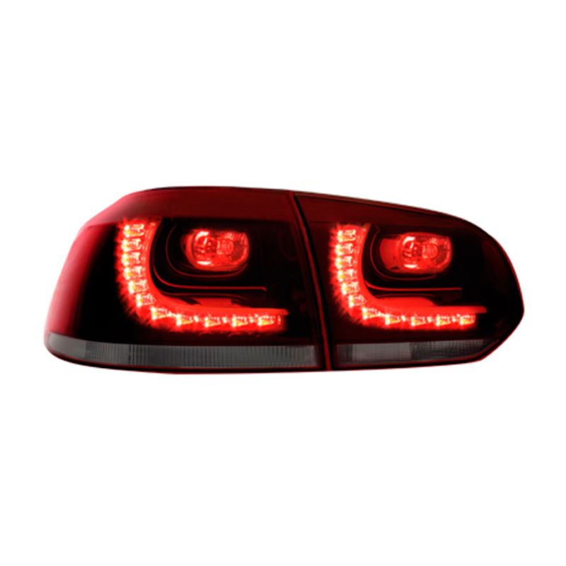 Image of SK-Import Achterlichten R Style Rood Glas Smoke Glas Volkswagen Golf