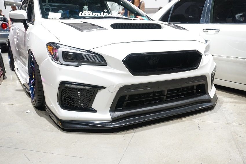Image of PU Design Voor Bumper Lip VR Style Zwart Polyurethane Subaru Impreza