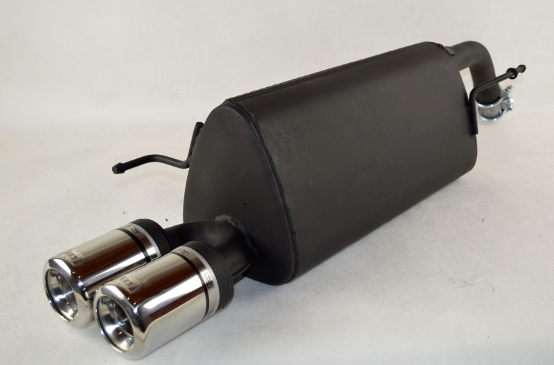 Image of Ulter Sport Uitlaat Demper Dual Tip Zwart Staal Fiat Grande Punto