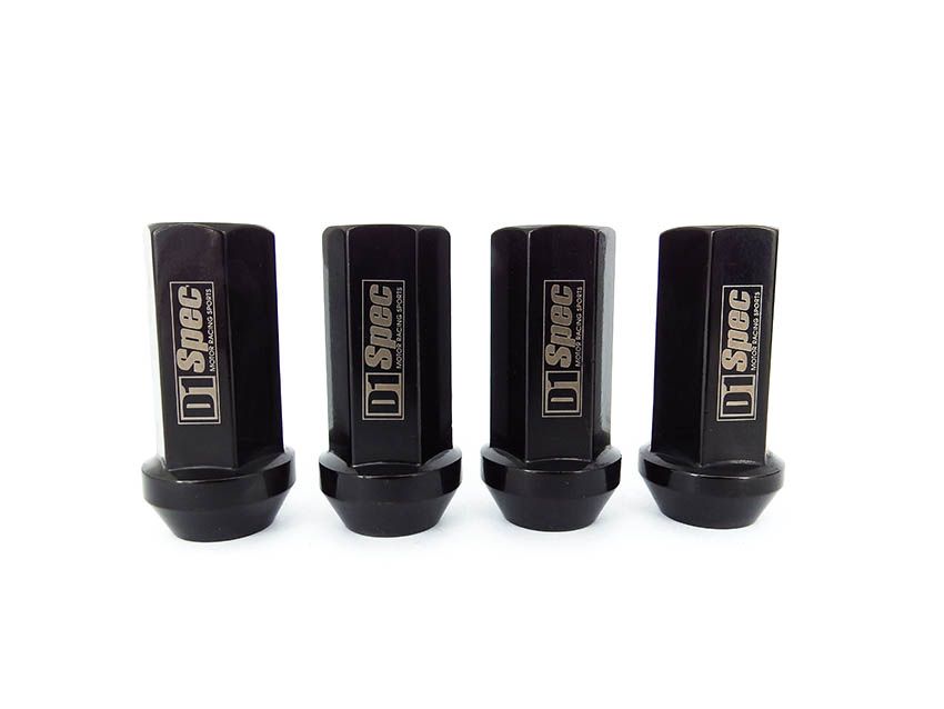 Image of D1 Spec Wielmoeren Set Zwart Staal M12x1.5