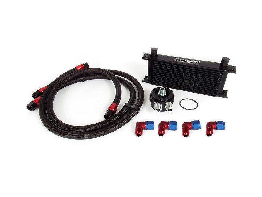 Image of D1 Spec Oliekoeler Kit Zwart 15 Rijen Aluminium Subaru,Toyota