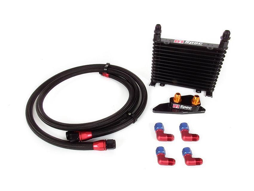 Image of D1 Spec Oliekoeler Kit Zwart 13 Rijen Aluminium BMW 1-serie,3-serie,5-serie