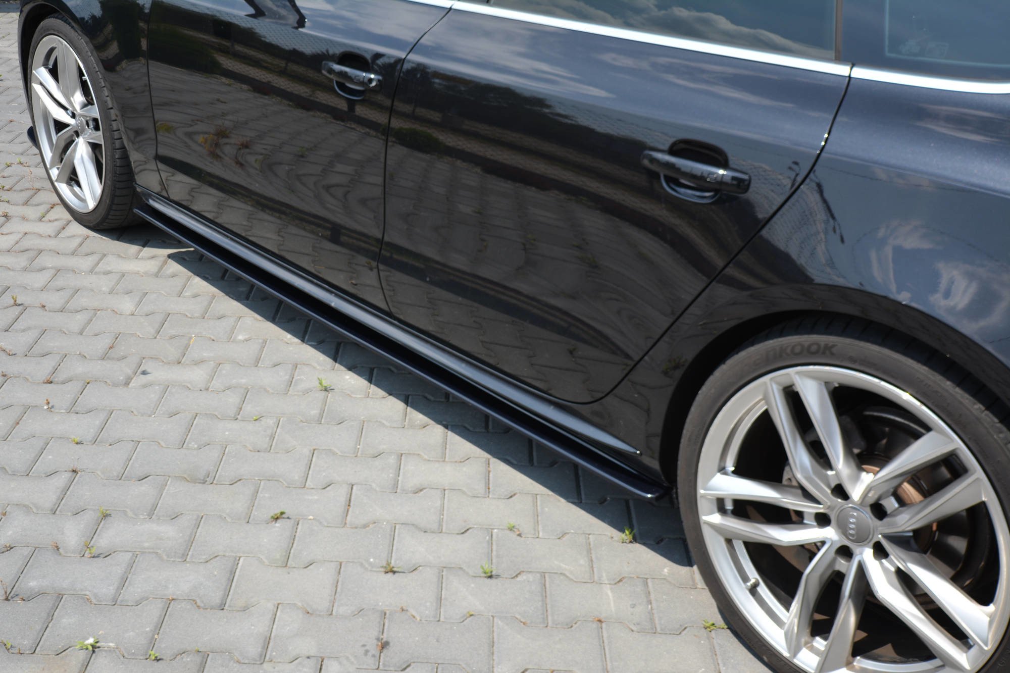 Image of Maxton Side Skirts Glanzend Zwart ABS Plastic Audi A5