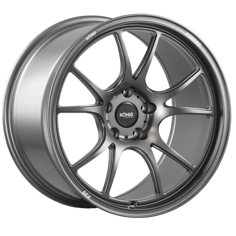 Image of König F3S Velgen 18 Inch 10.5J ET25 5x114.3 Forged Satin Charcoal