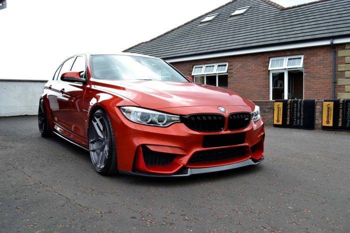 Image of CarbonWorks Voor Bumper Lip CS-2 Style Forged Carbon BMW 3-serie,4-serie