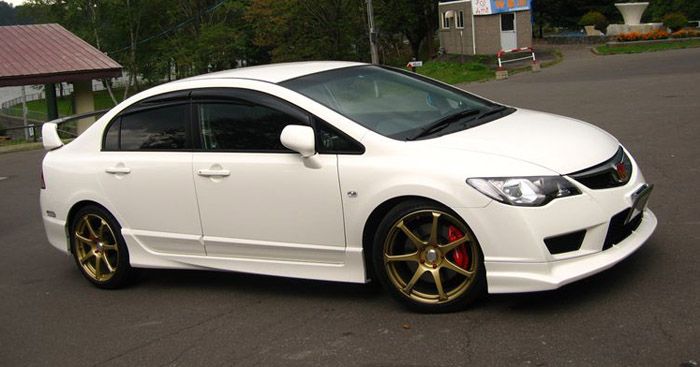 Image of PU Design Side Skirts Type R Style Zwart Polyurethane Honda Civic
