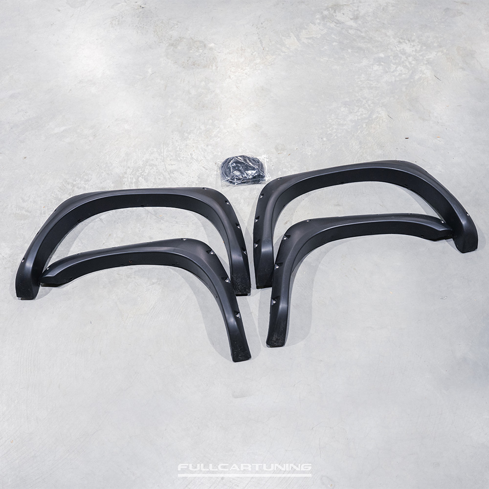 Image of ABS Dynamics Voor en Achter Scherm Verbreders Pocket Rivet Style TWEEDE KANS Zwart ABS Plastic Dodge Ram