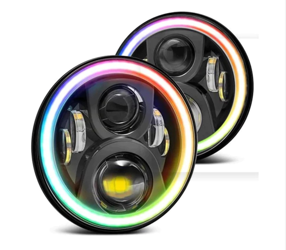 Image of SK-Import Voor Koplampen RGB Halo 7 Inch Jeep, Mazda