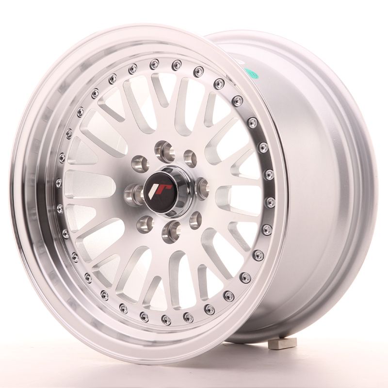 Image of JR-Wheels JR10 Velgen 15 Inch 8J ET15 5x100,5x114.3 Silver Machined Face