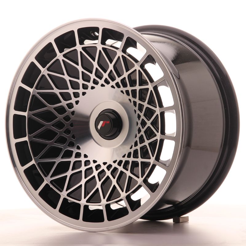 Image of JR-Wheels JR14 Velgen 16 Inch 9J ET11-20 Custom PCD Gloss Black Machined Face