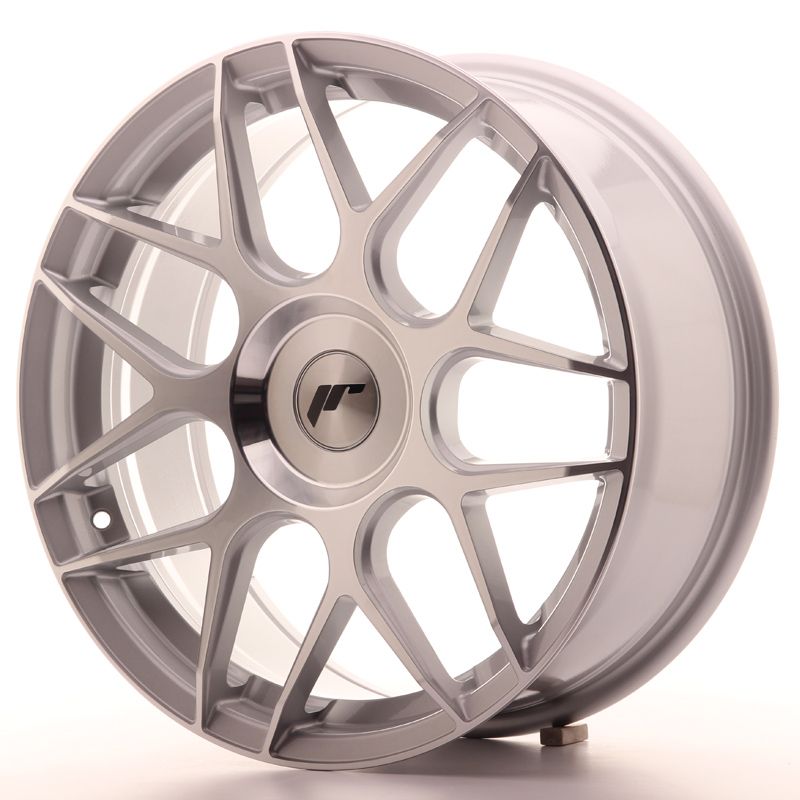 Image of JR-Wheels JR18 Velgen 18 Inch 7.5J ET25-40 Custom PCD Silver Machined Face
