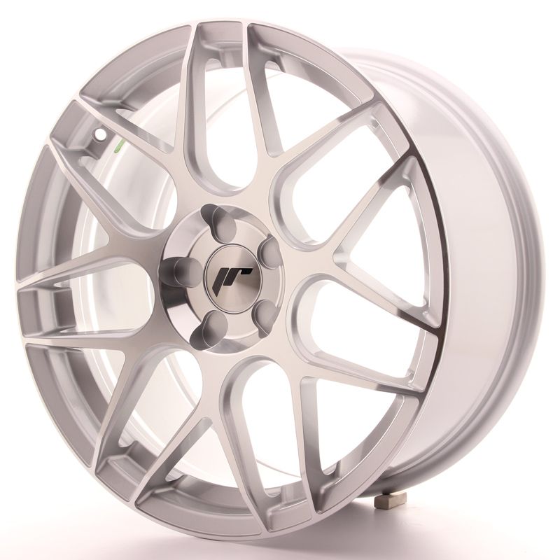 Image of JR-Wheels JR18 Velgen 18 Inch 8.5J ET35-45 Custom PCD Silver Machined Face