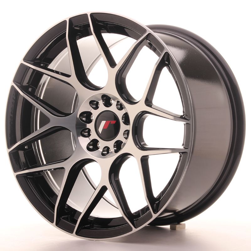Image of JR-Wheels JR18 Velgen 18 Inch 9.5J ET40 5x112,5x114.3 Gloss Black Machined Face