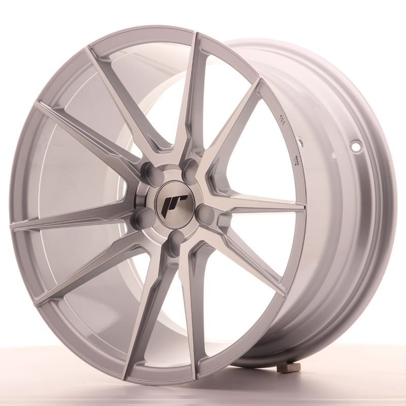 Image of JR-Wheels JR21 Velgen 18 Inch 9.5J ET40 Custom PCD Silver Machined Face