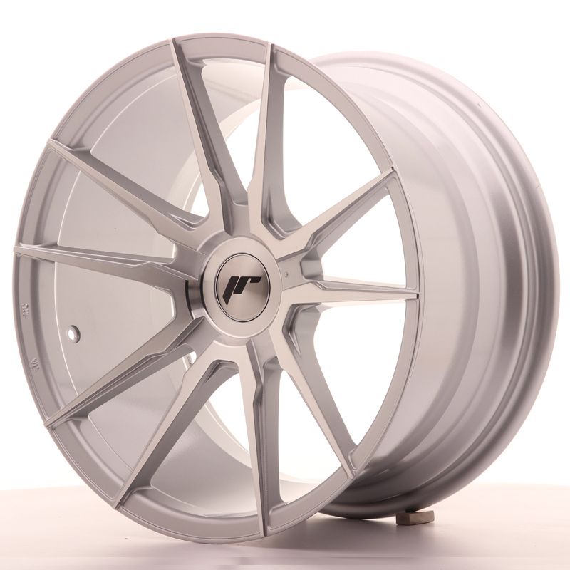 Image of JR-Wheels JR21 Velgen 18 Inch 9.5J ET30-40 Custom PCD Silver Machined Face