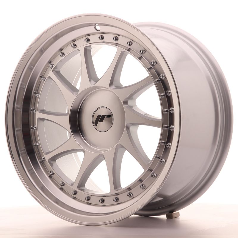 Image of JR-Wheels JR26 Velgen 18 Inch 9.5J ET35-40 Custom PCD Silver Machined Face