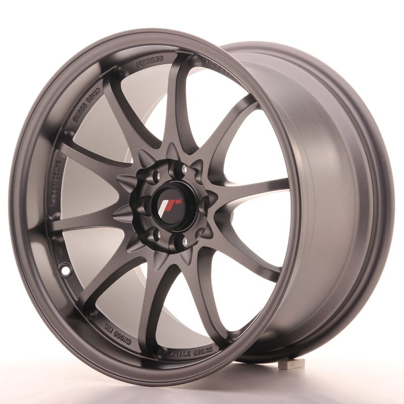 Image of JR-Wheels JR5 Velgen 17 Inch 9.5J ET35 5x100,5x114.3 Flat Gun Metal