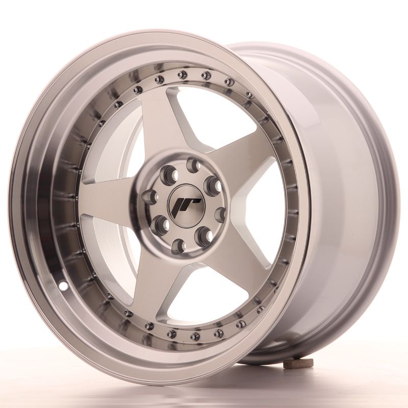Image of JR-Wheels JR6 Velgen 17 Inch 10J ET20 5x100,5x114.3 Silver Machined Face