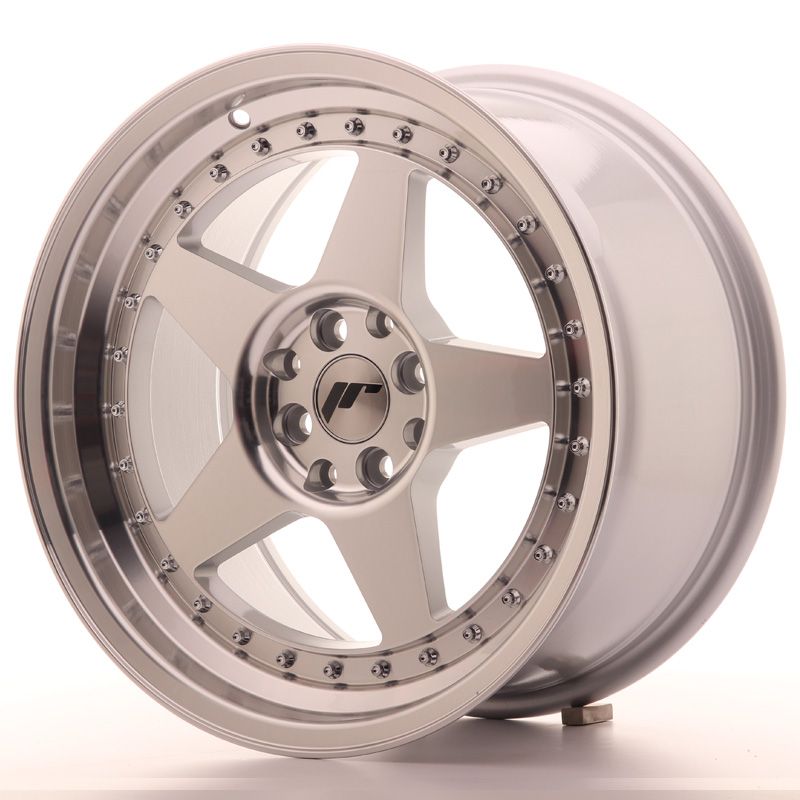 Image of JR-Wheels JR6 Velgen 17 Inch 9J ET35 4x100,4x114.3 Silver Machined Face
