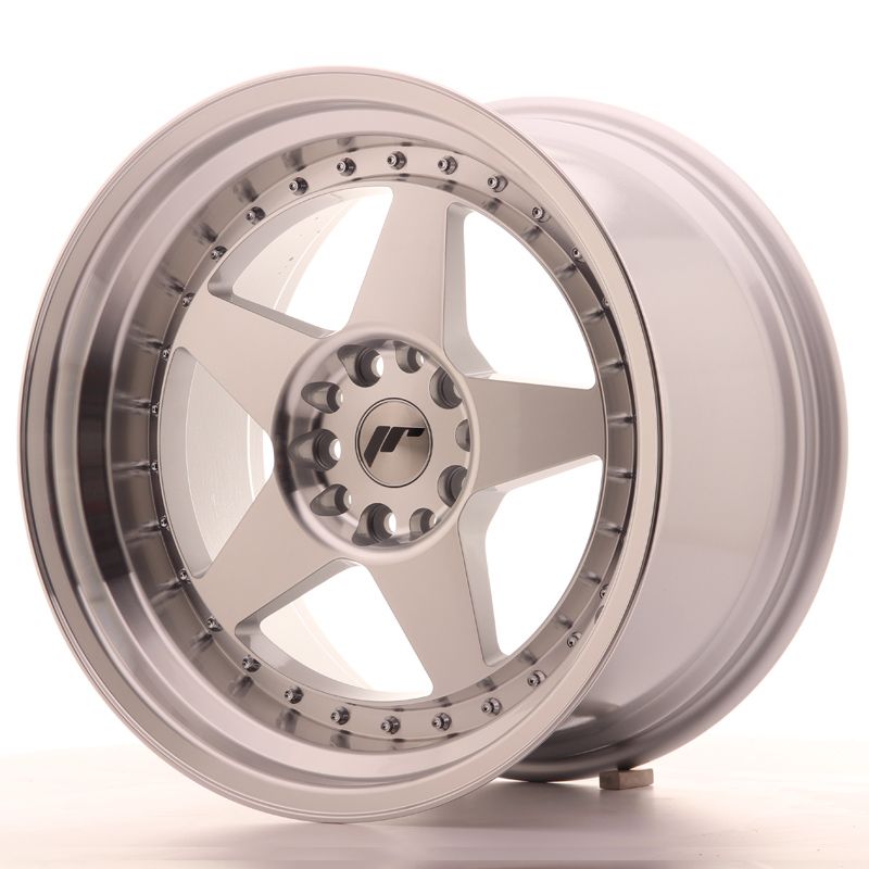 Image of JR-Wheels JR6 Velgen 18 Inch 10.5J ET25 5x114.3,5x120 Silver Machined Face