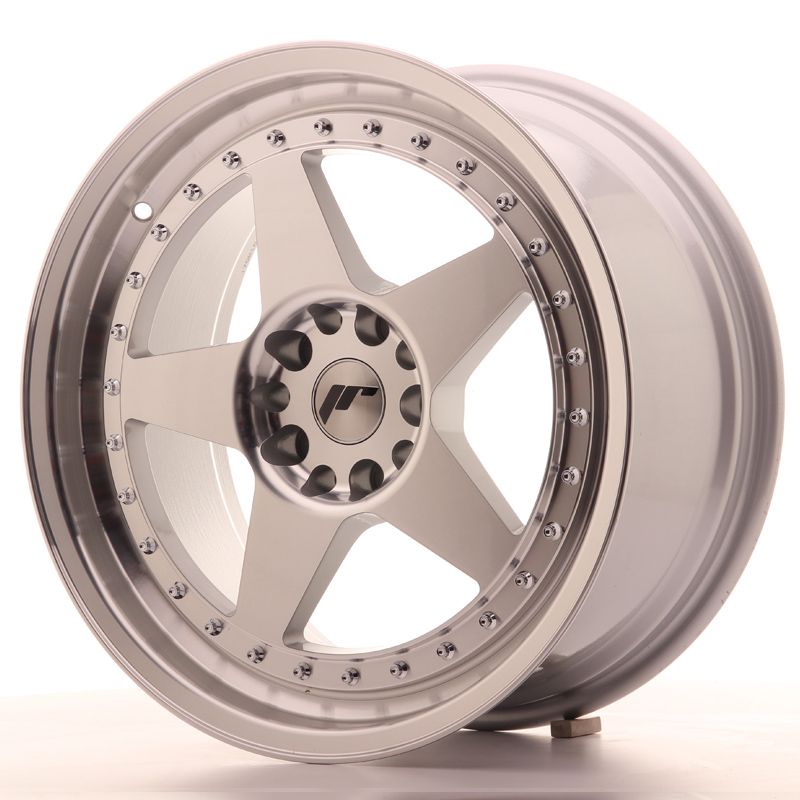 Image of JR-Wheels JR6 Velgen 18 Inch 8.5J ET40 5x112,5x114.3 Silver Machined Face