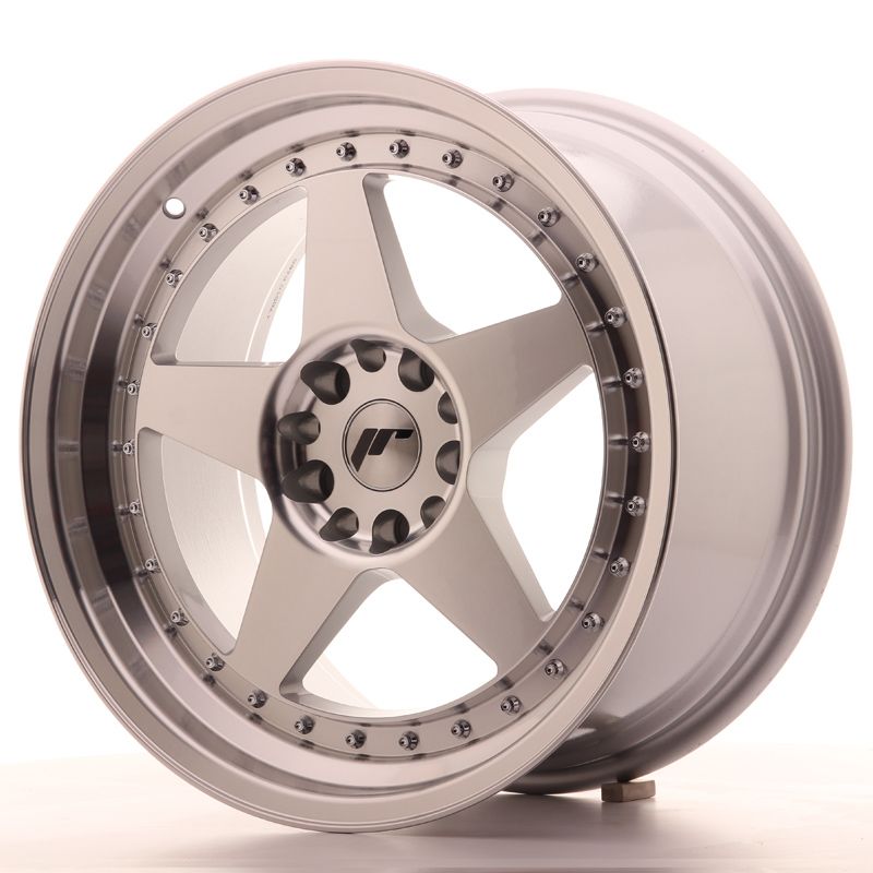 Image of JR-Wheels JR6 Velgen 18 Inch 9.5J ET40 5x112,5x114.3 Silver Machined Face