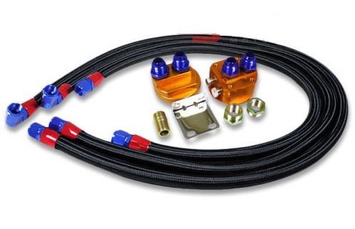 Image of SK-Import Olie Filter Relocation Kit Zwart