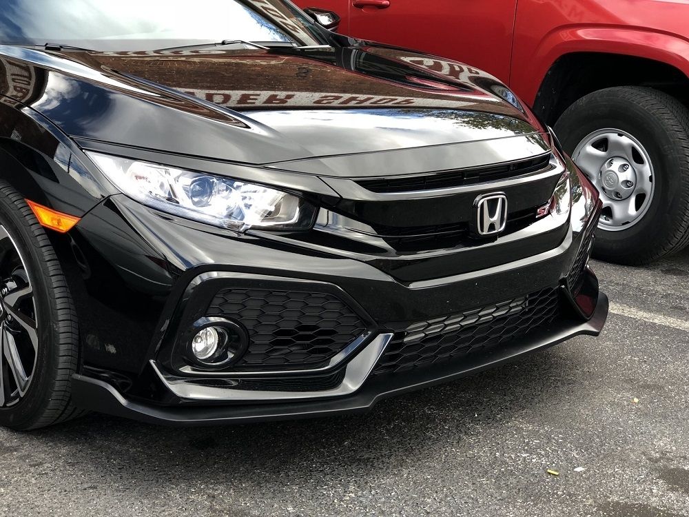 Image of PU Design Voor Bumper Lip TR Style Zwart Polyurethane Honda Civic