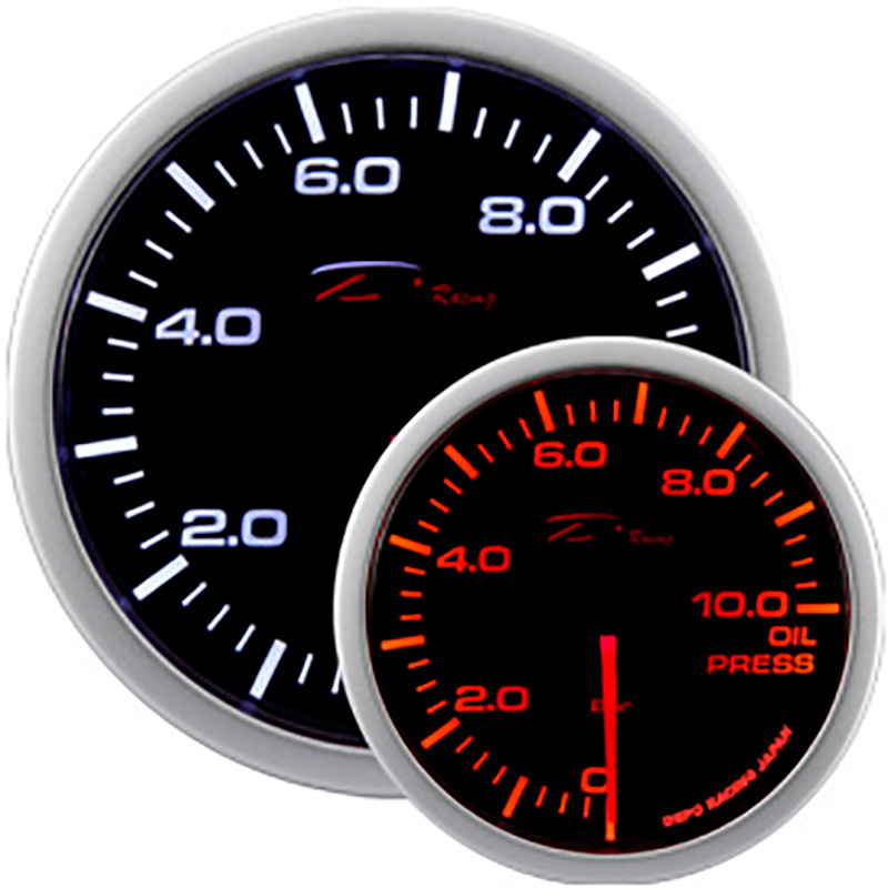 Image of Depo Racing Meter WA Series Zwart 52mm Oliedruk