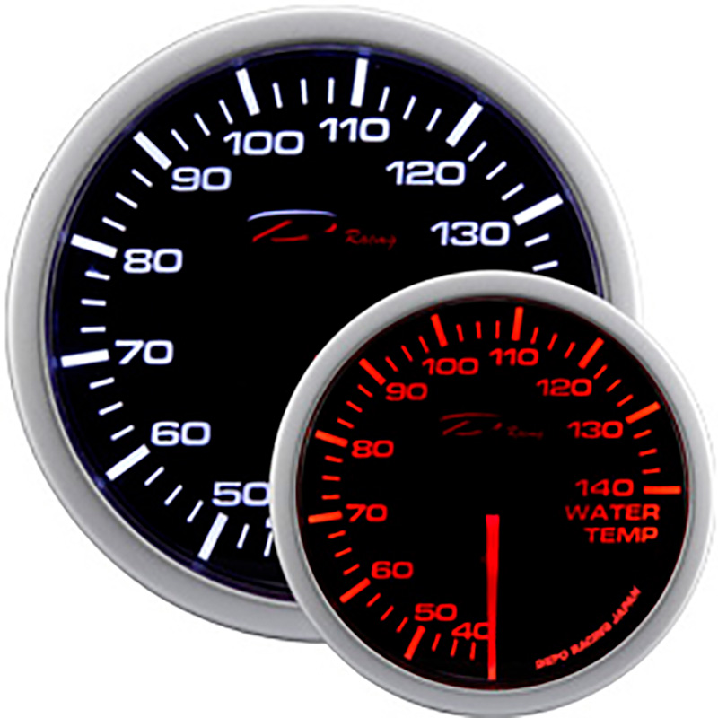 Image of Depo Racing Meter WA Series Zwart 52mm Water Temperatuur