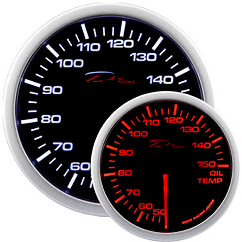 Image of Depo Racing Meter WA Series Zwart 52mm Olietemperatuur
