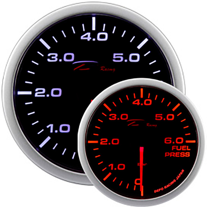 Image of Depo Racing Meter WA Series Zwart 52mm Brandstofdruk