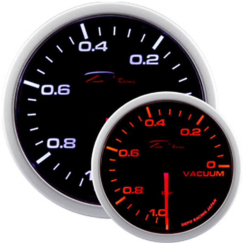 Image of Depo Racing Meter WA Series Zwart 52mm Vacuum
